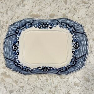 BLUE WILLOW~(NO GOLD-JAPAN) ONLY~SMALL~TUREEN UNDERPLATE~DISCONTINUED PIECE~G22